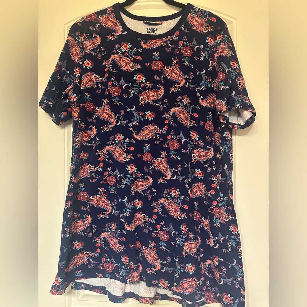 FLORAL DRESS- size L, Cozycore, Cottagecore, Coastalgrandma,